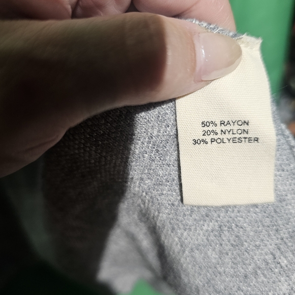 Marled Gray Checkered Vest EUC Large PTP 22 - Picture 4 of 4